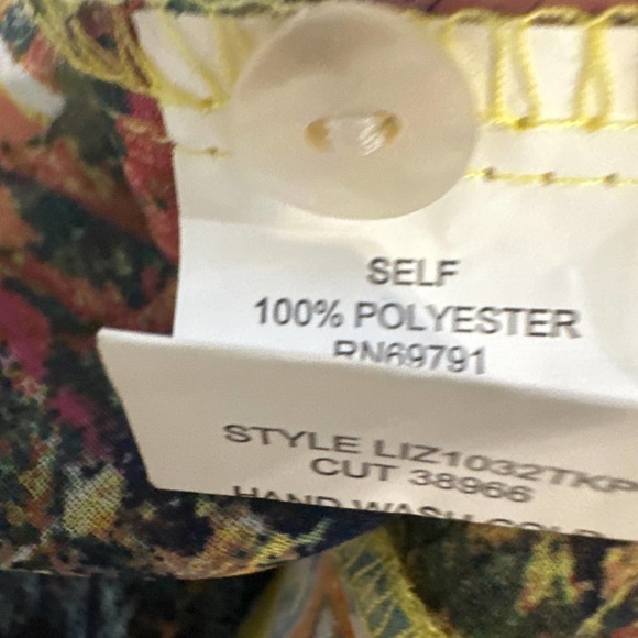 Anthropologie Fig & Flowers Boho Multicolor Sheer Blouse - Picture 4 of 5